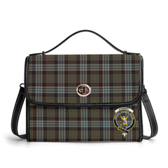 Stewart Old Weathered Tartan Crest Satchel Bag