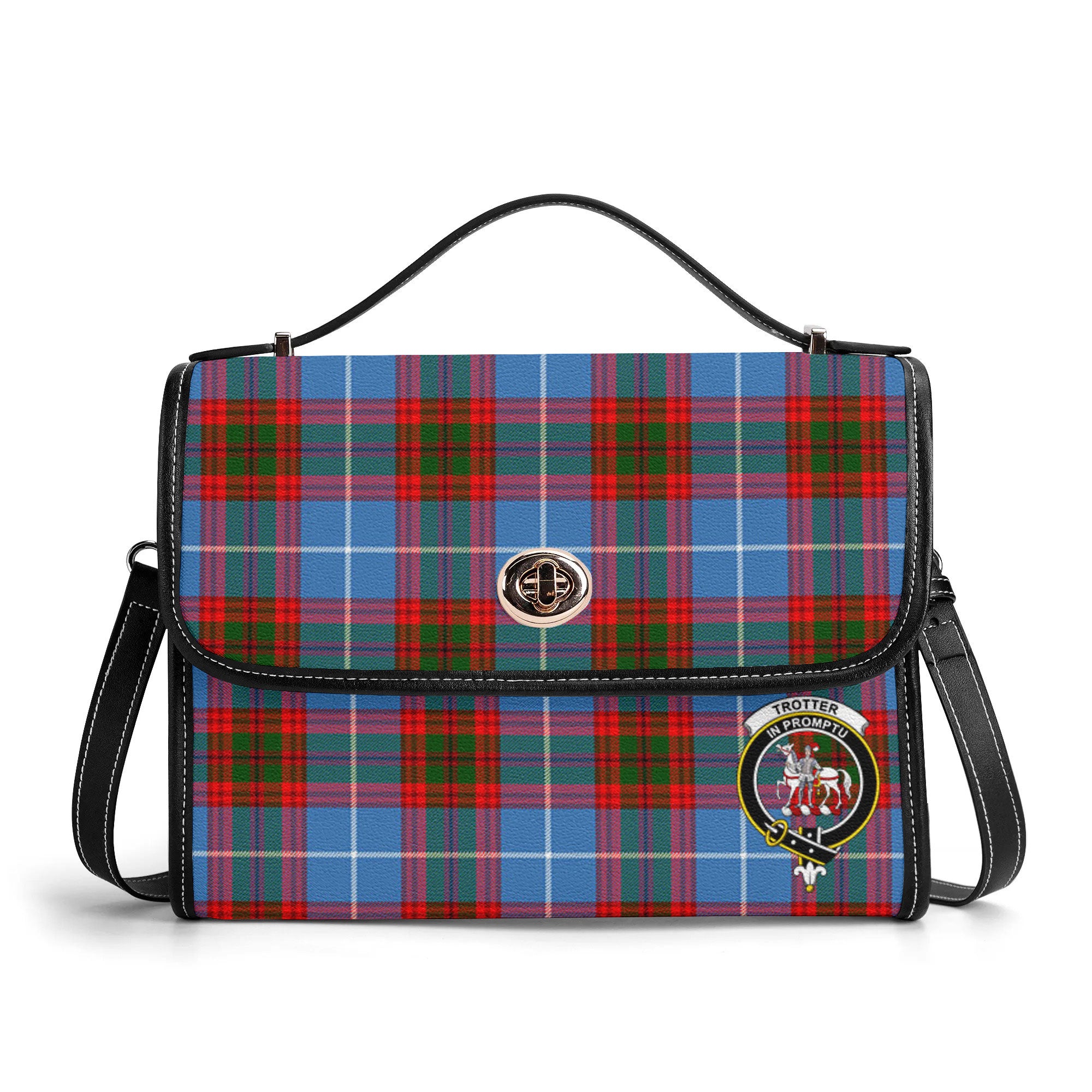 Trotter Tartan Crest Satchel Bag