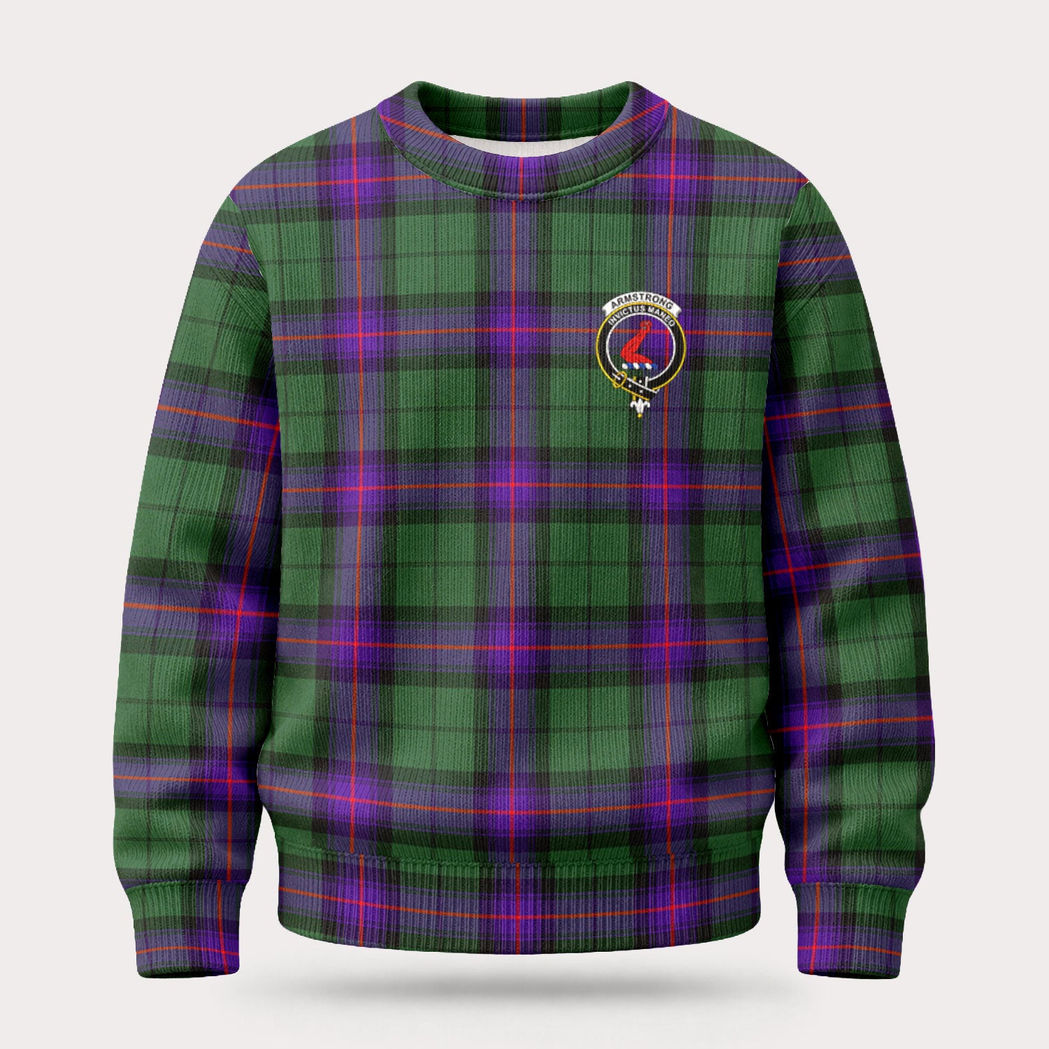 Armstrong Modern Tartan Crest Sweater