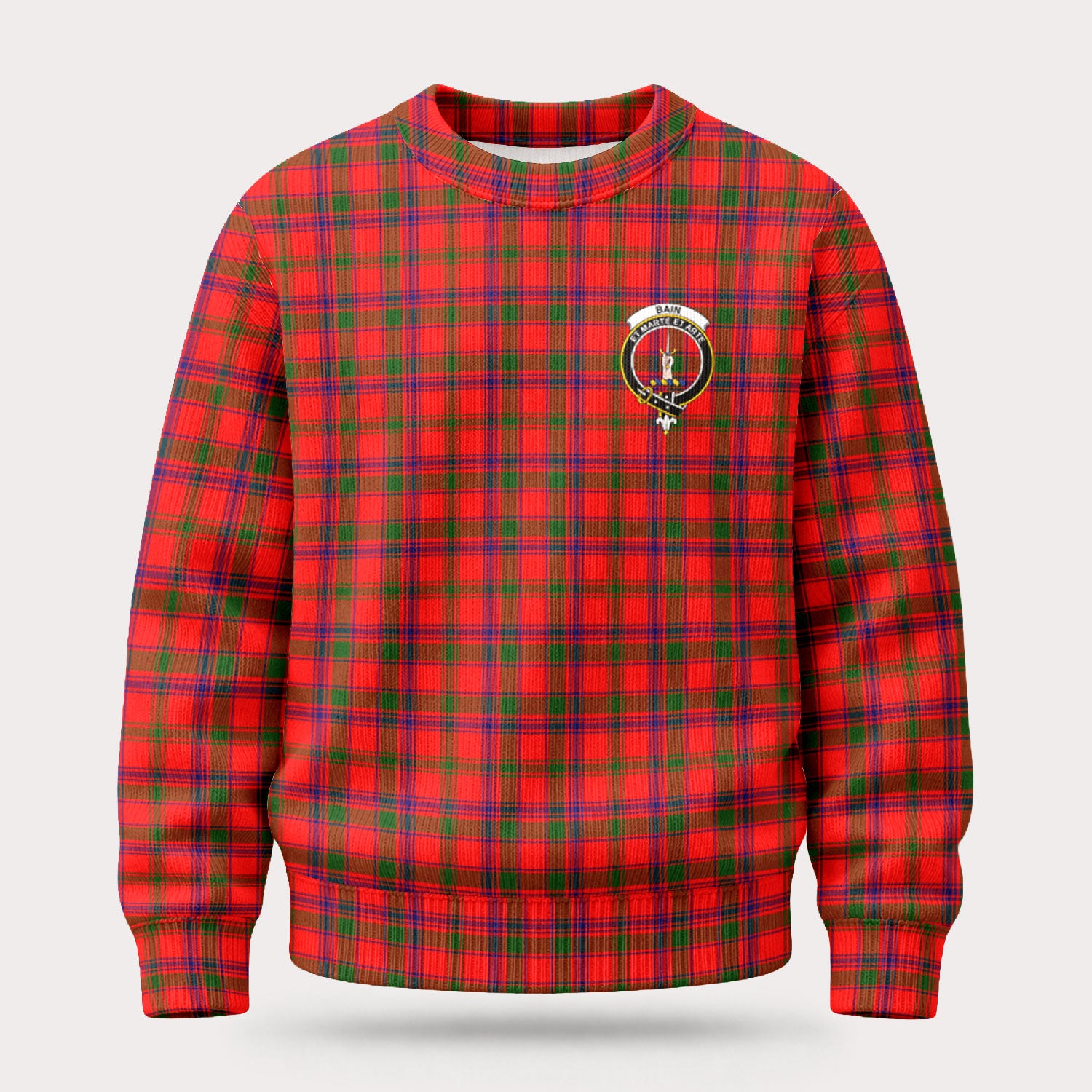 Bain Tartan Crest Sweater