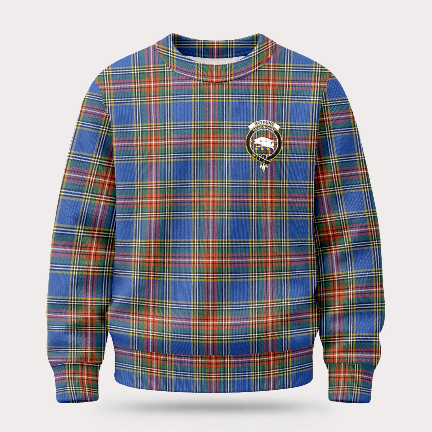 Bethune Ancient Tartan Crest Sweater