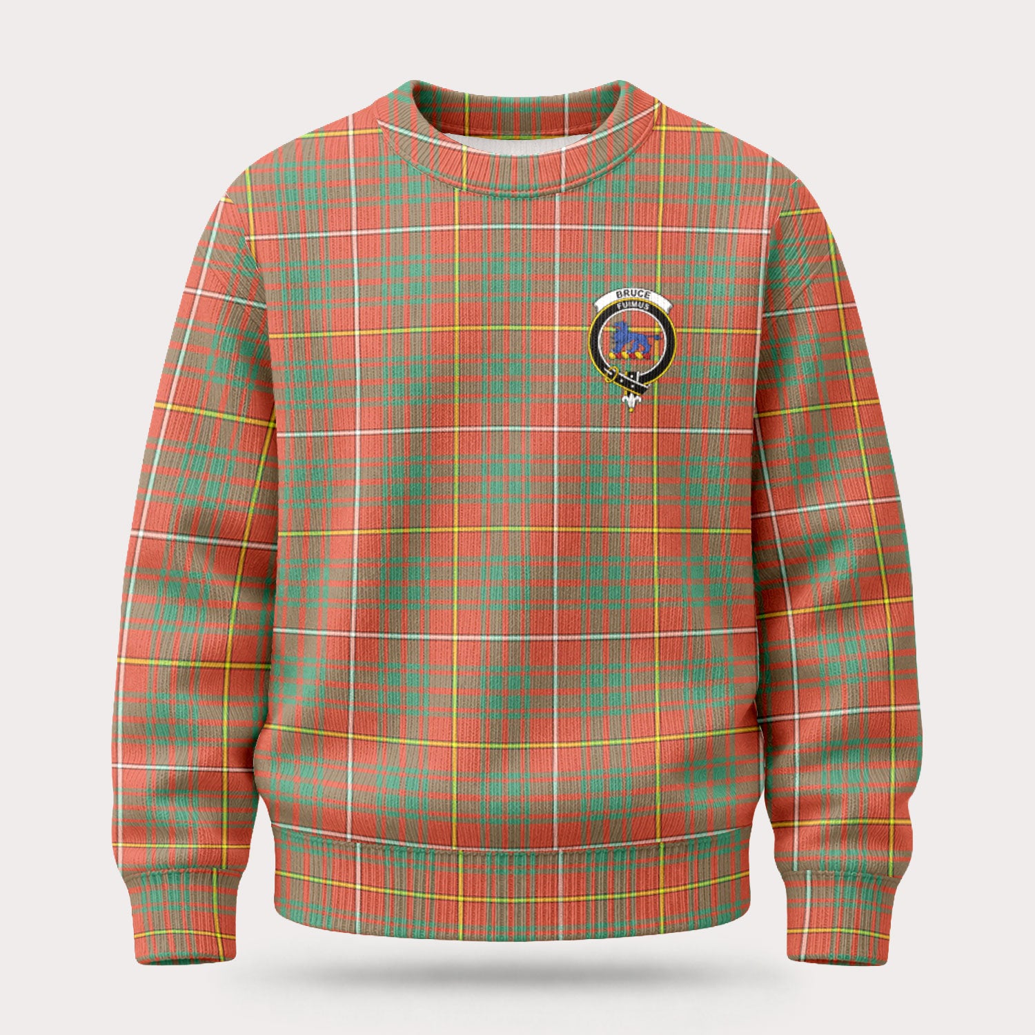Bruce Ancient Tartan Crest Sweater