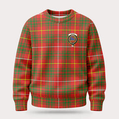 Bruce Modern Tartan Crest Sweater
