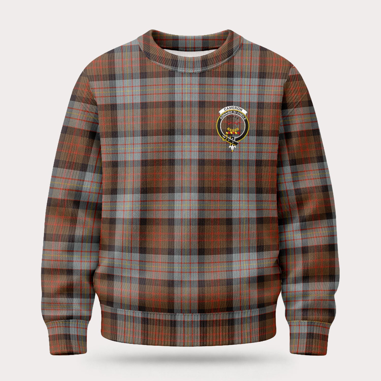 Cameron of Erracht Weathered Tartan Crest Sweater