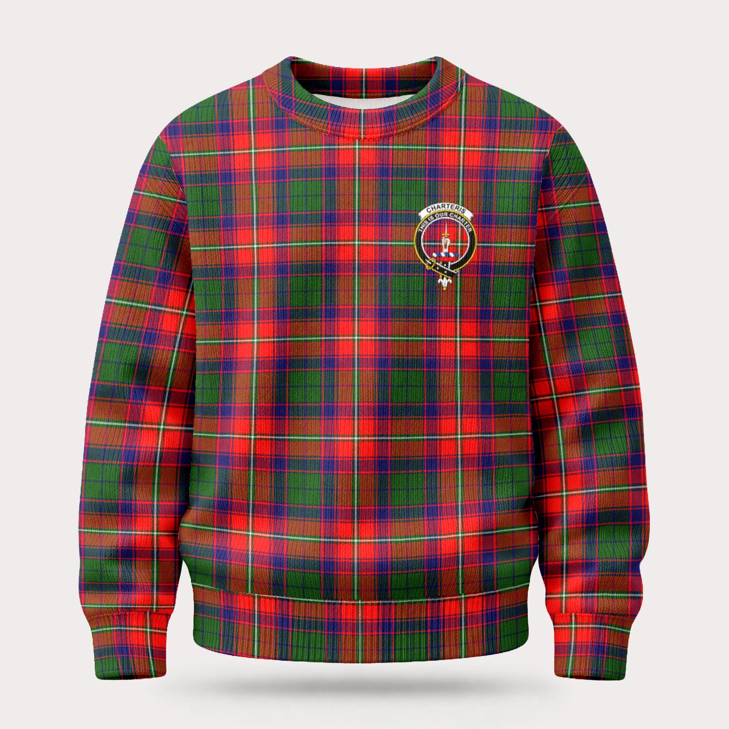 Charteris (Earl of Wemyss) Tartan Crest Sweater