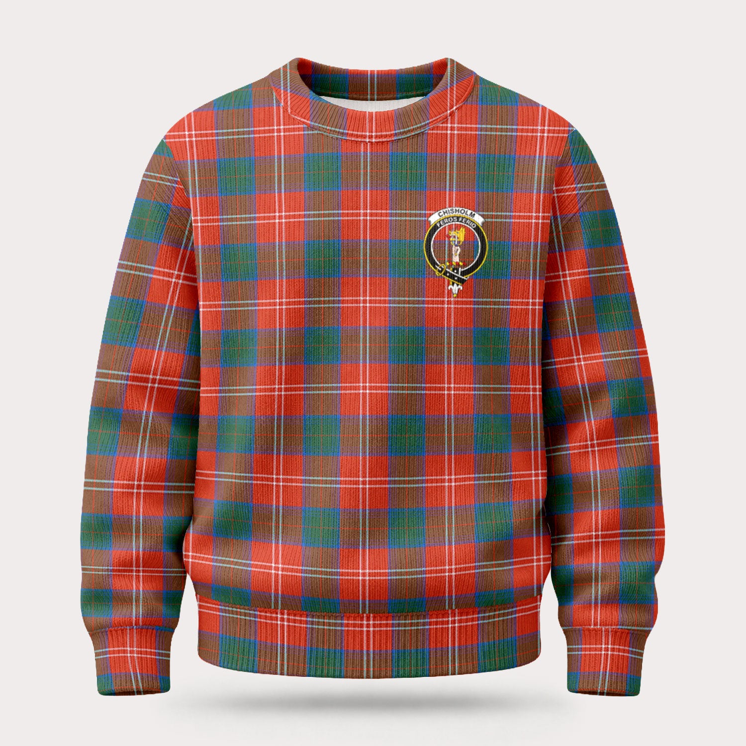 Chisholm Ancient Tartan Crest Sweater
