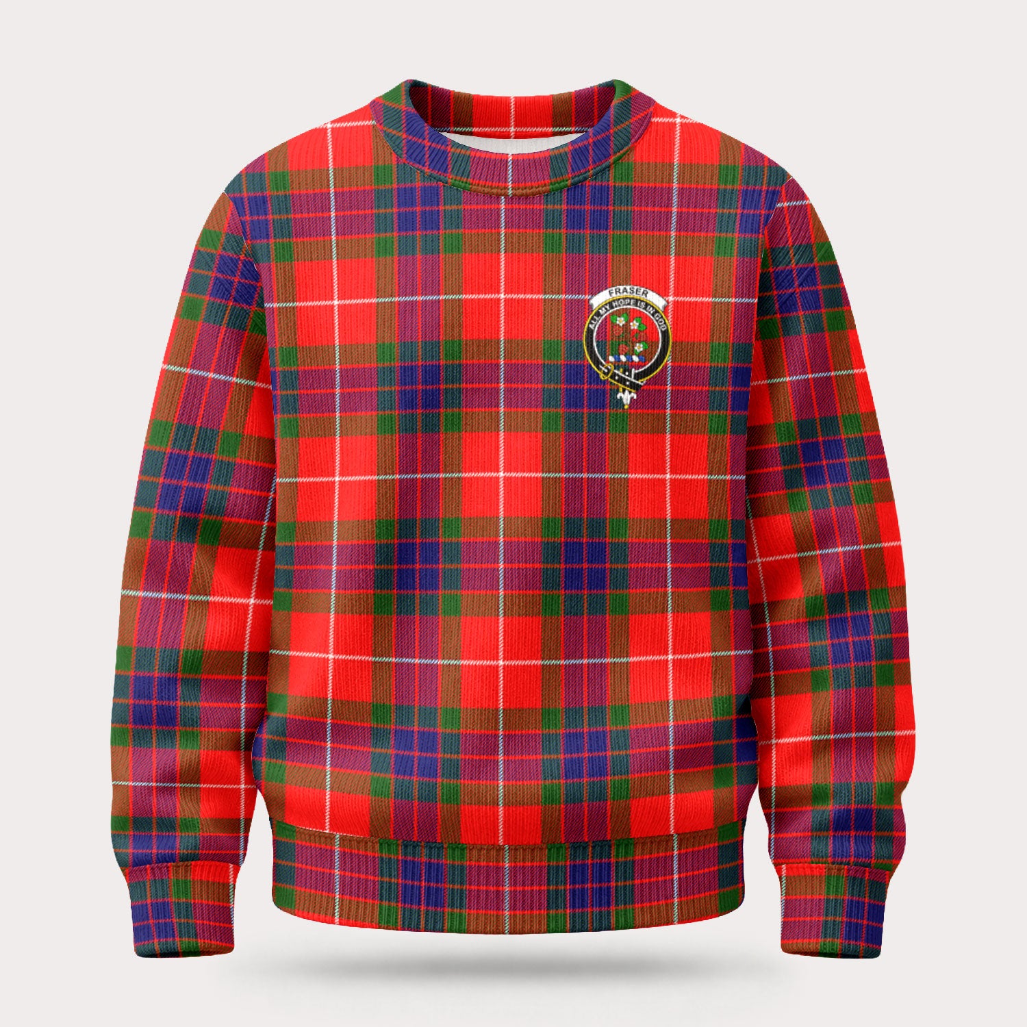 Fraser Tartan Crest Sweater