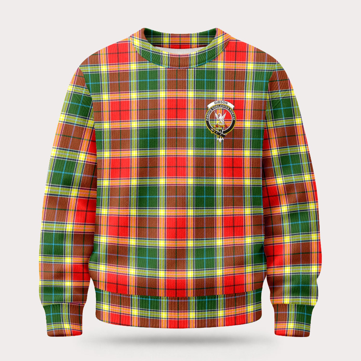 Gibson Tartan Crest Sweater