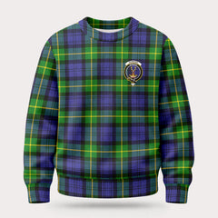 Gordon Modern Tartan Crest Sweater