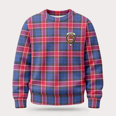 Graham of Menteith Red Tartan Crest Sweater