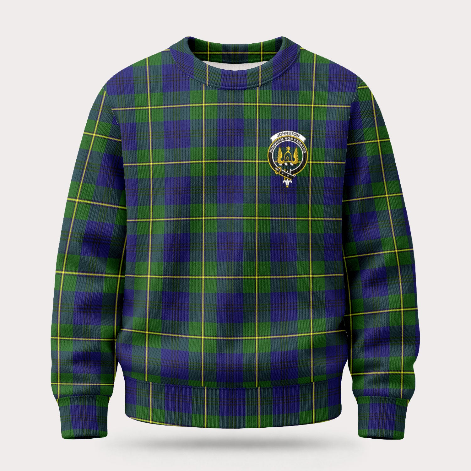 Johnston Modern Tartan Crest Sweater