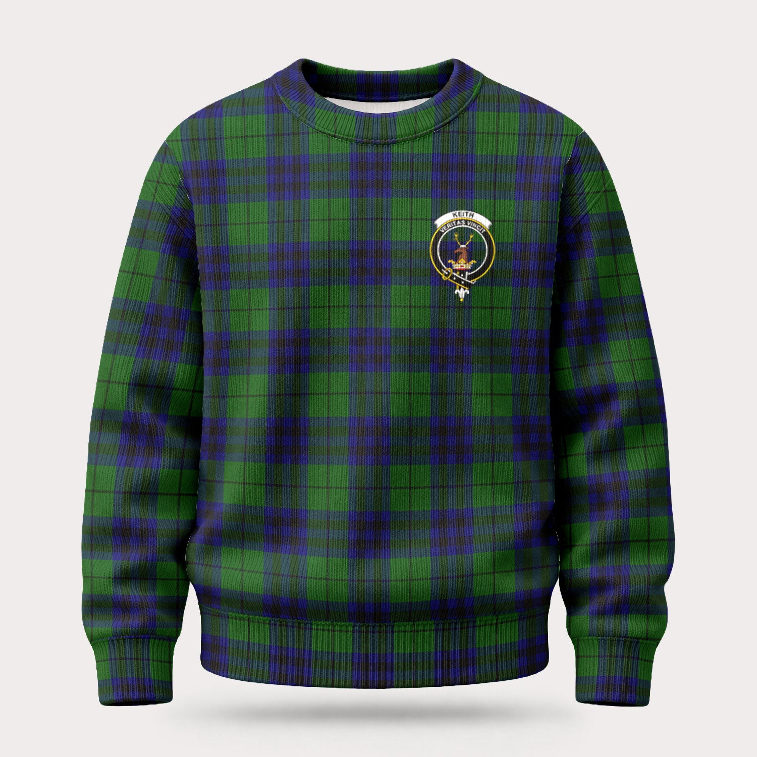 Keith Modern Tartan Crest Sweater