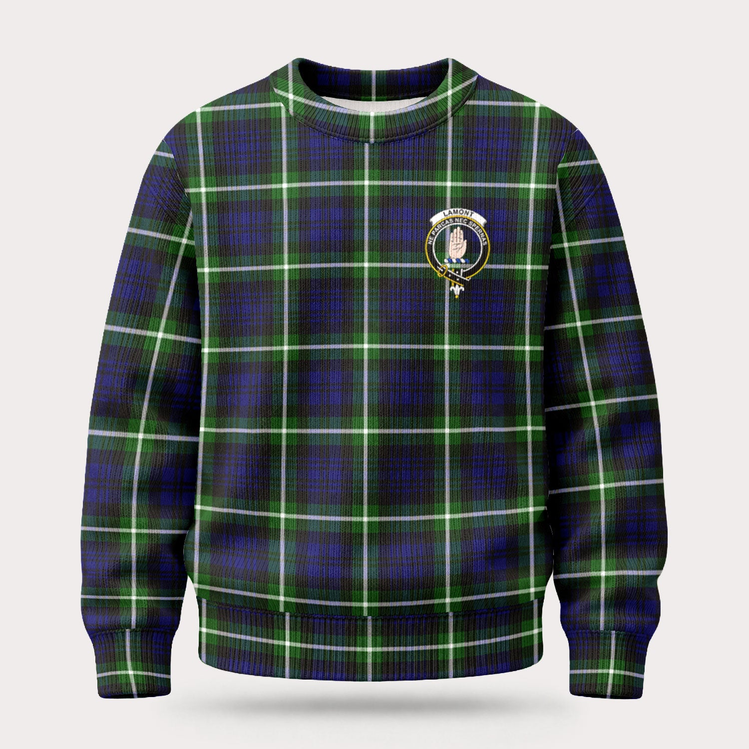 Lamont Modern Tartan Crest Sweater