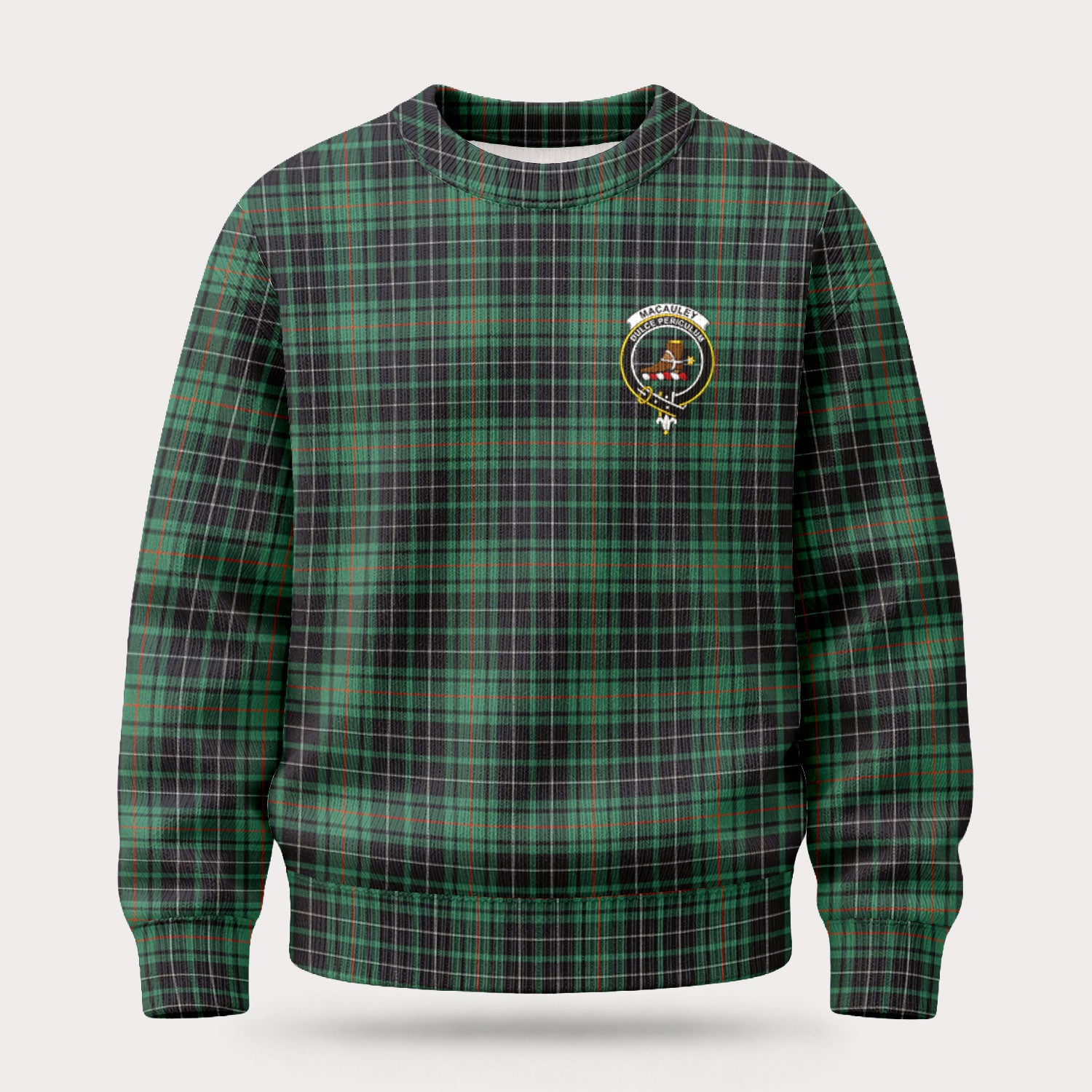 MacAuley Hunting Ancient Tartan Crest Sweater
