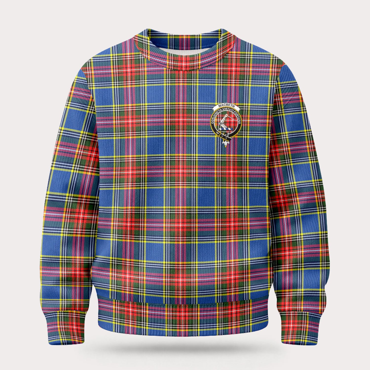 MacBeth Modern Tartan Crest Sweater