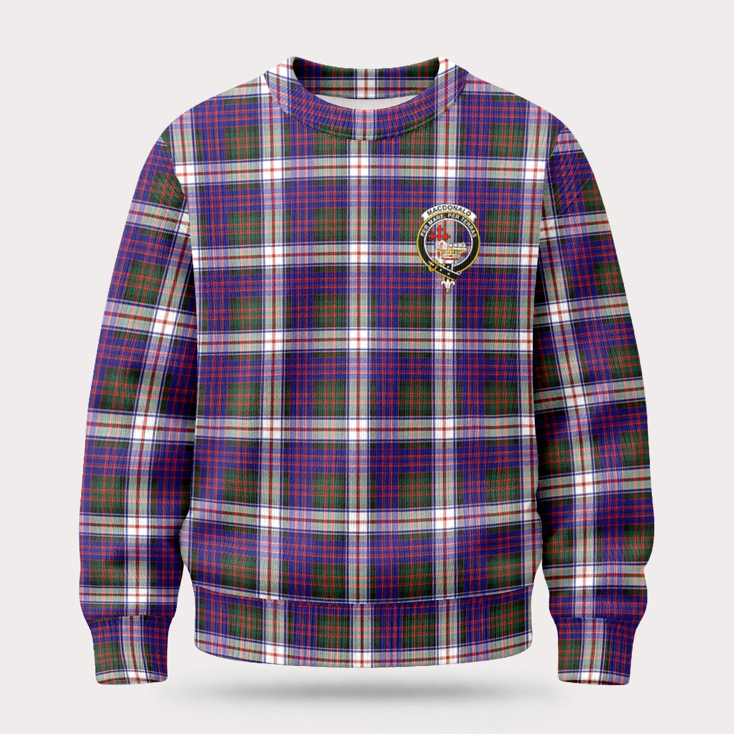 MacDonald Dress Modern Tartan Crest Sweater