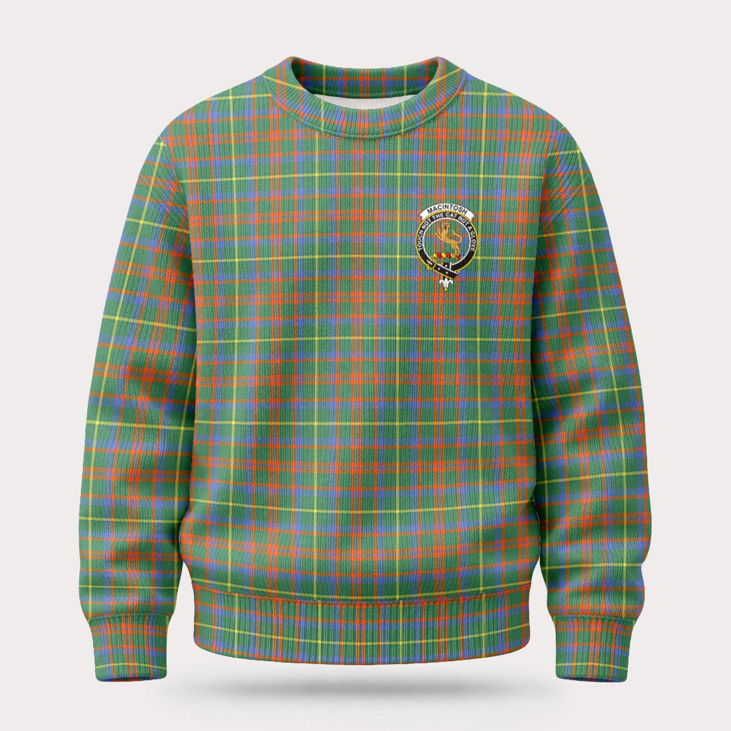MacIntosh Hunting Ancient Tartan Crest Sweater