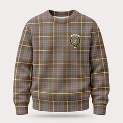 MacIntyre Hunting Weathered Tartan Crest Sweater