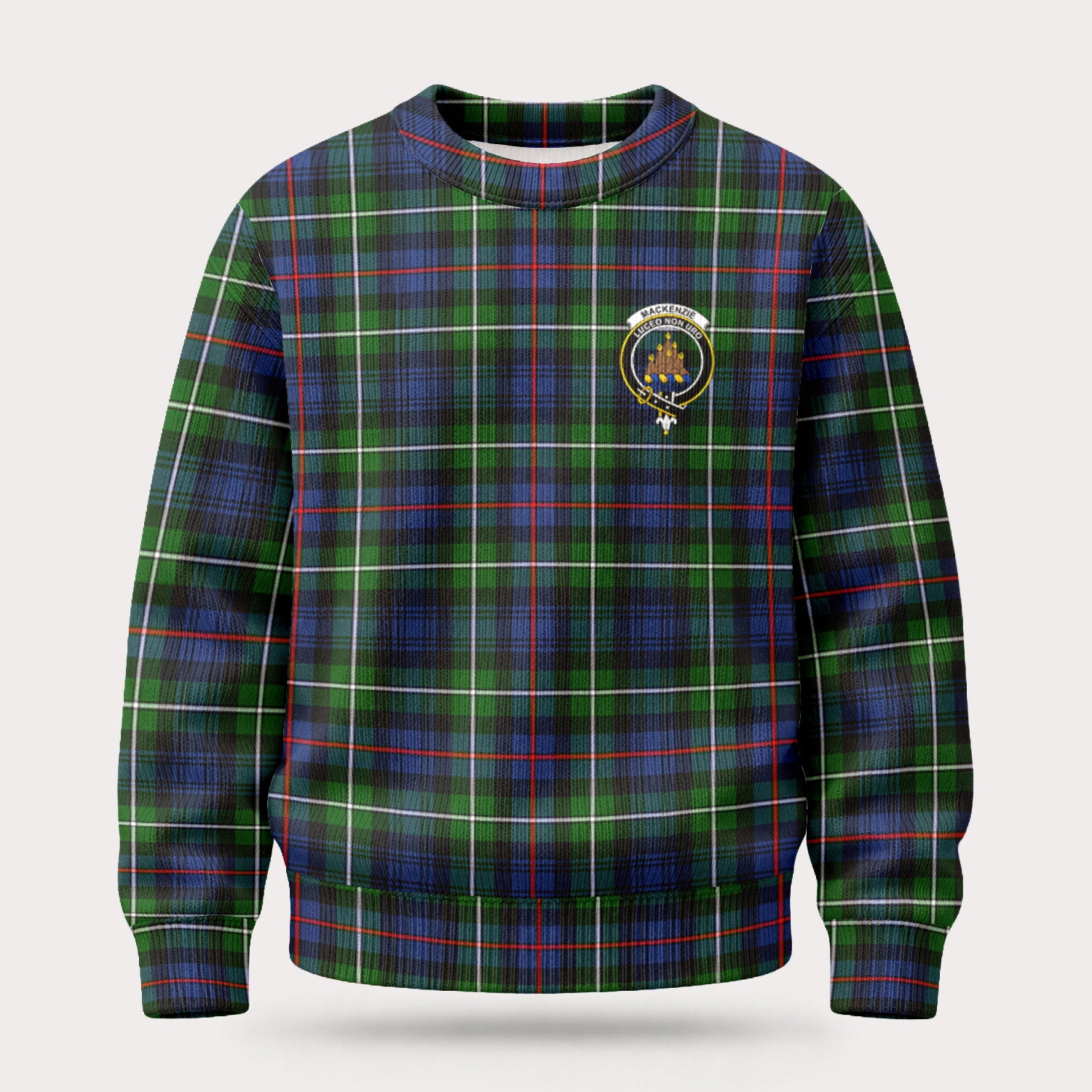 MacKenzie Modern Tartan Crest Sweater