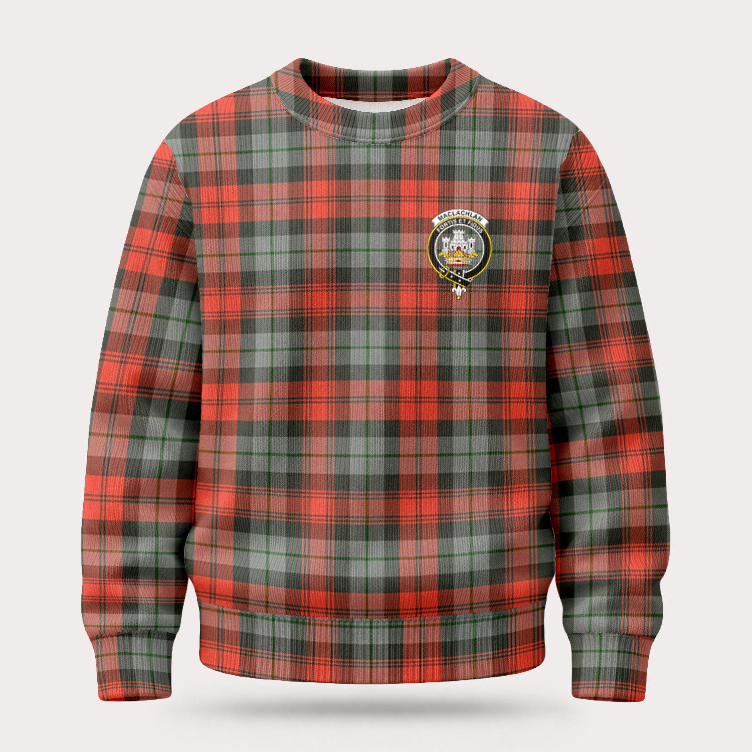 MacLachlan Weathered Tartan Crest Sweater