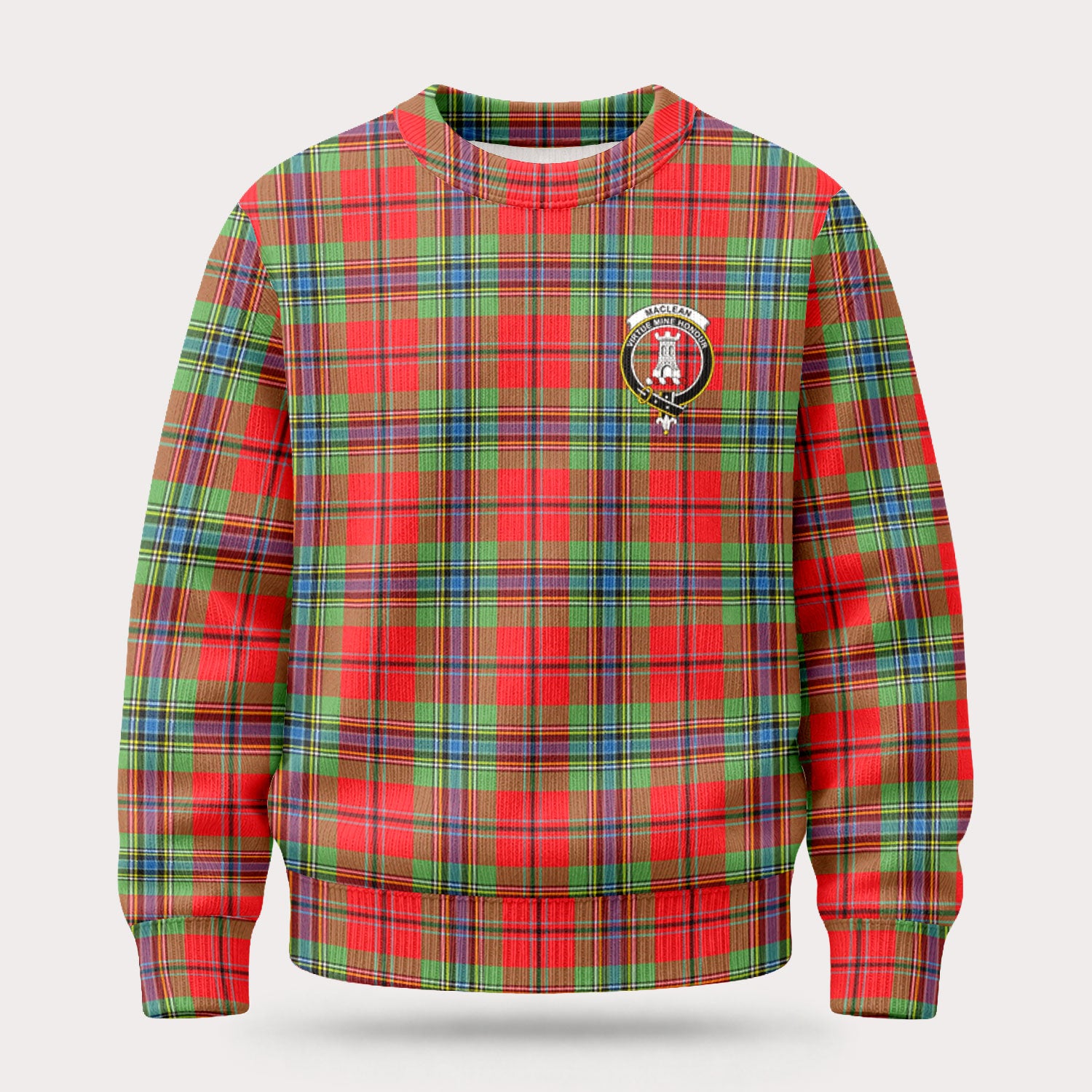 MacLean of Duart Modern Tartan Crest Sweater