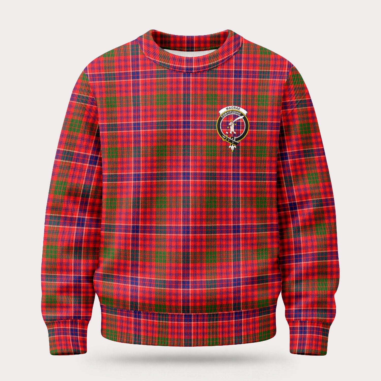 MacRae Modern Tartan Crest Sweater