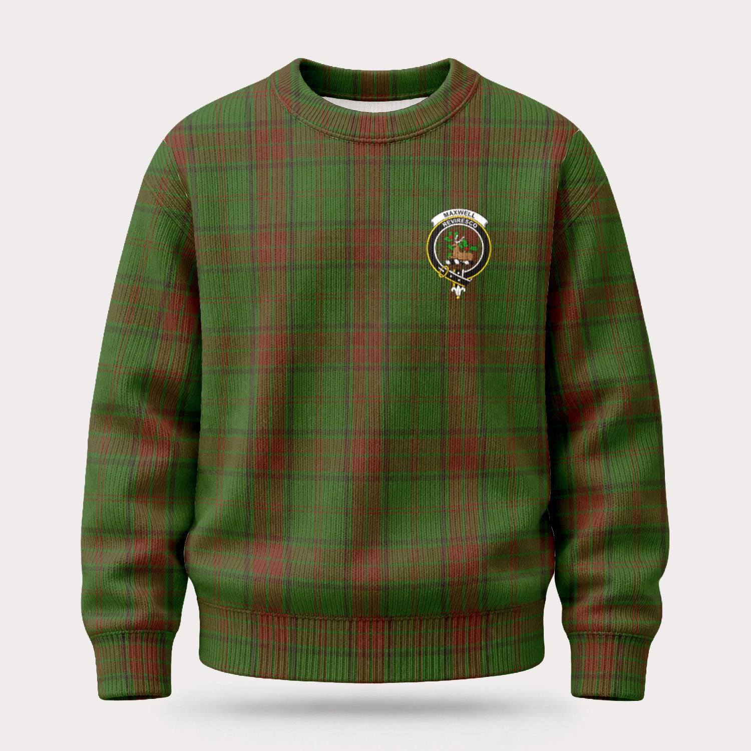 Maxwell Hunting Tartan Crest Sweater