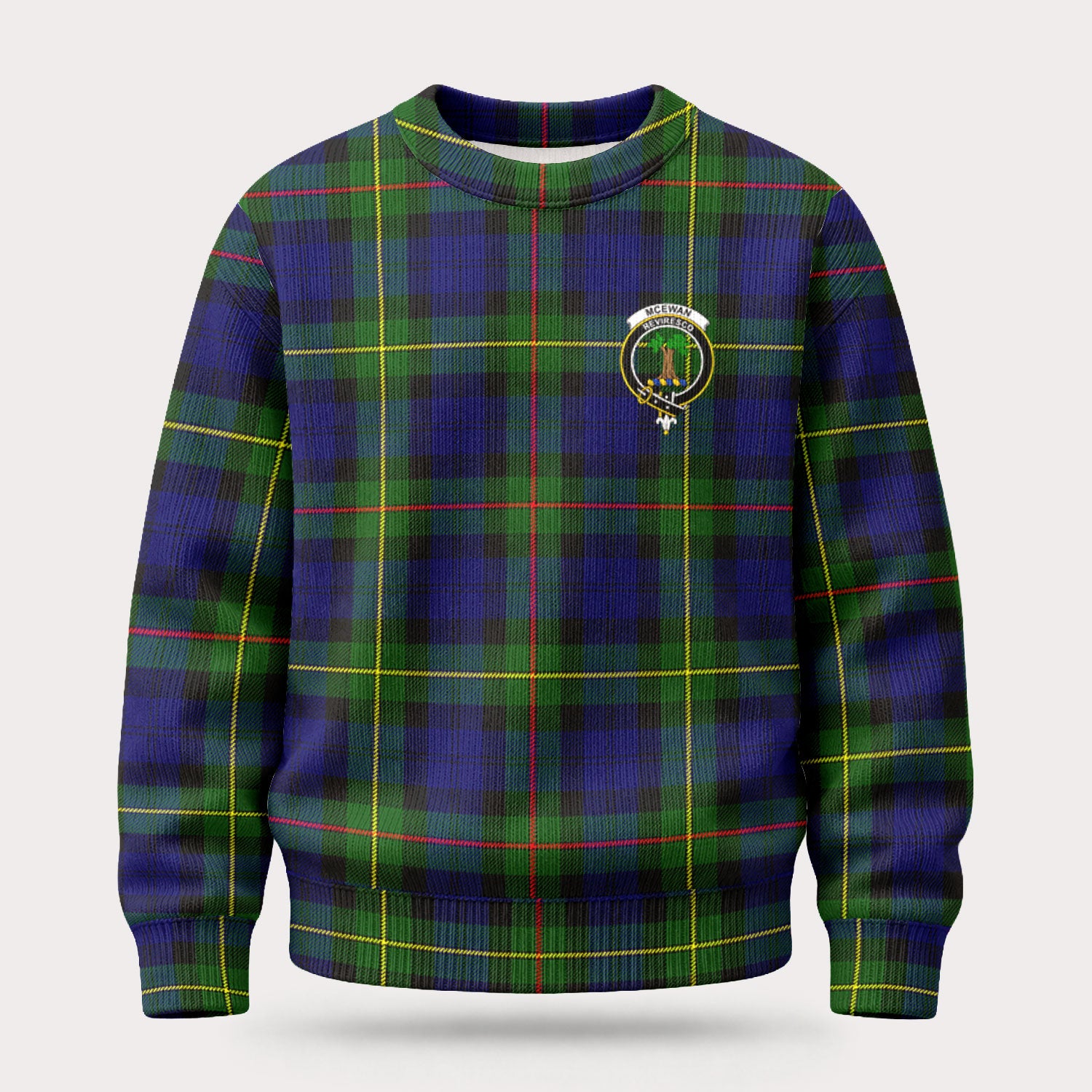 McEwan Modern Tartan Crest Sweater