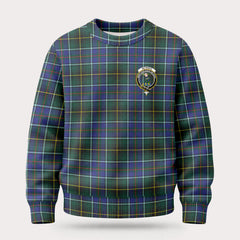 McInnes Modern Tartan Crest Sweater