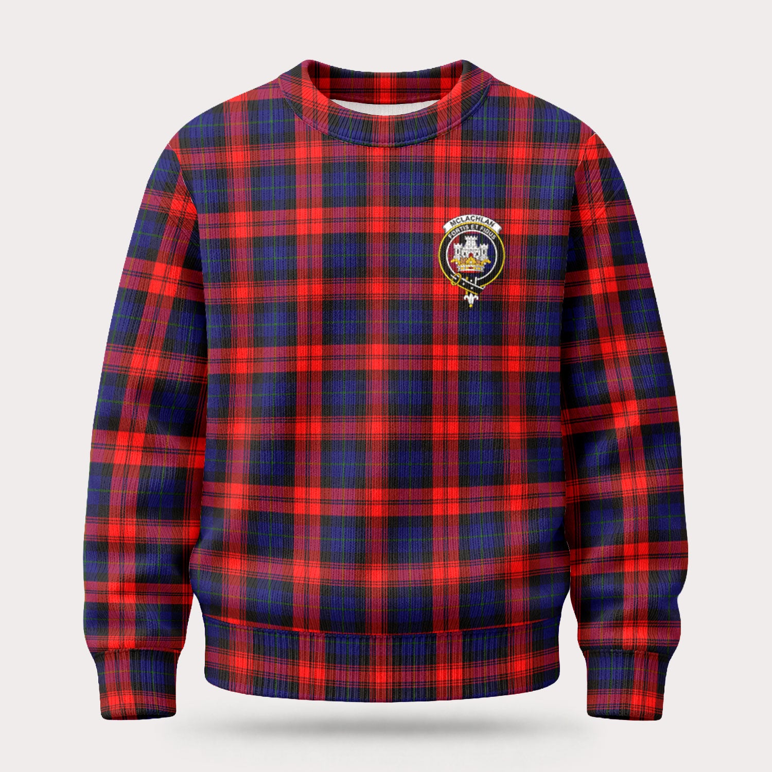 McLachlan Modern Tartan Crest Sweater