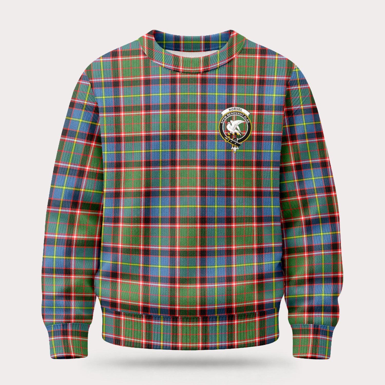 Norvel (or Norvill) Tartan Crest Sweater