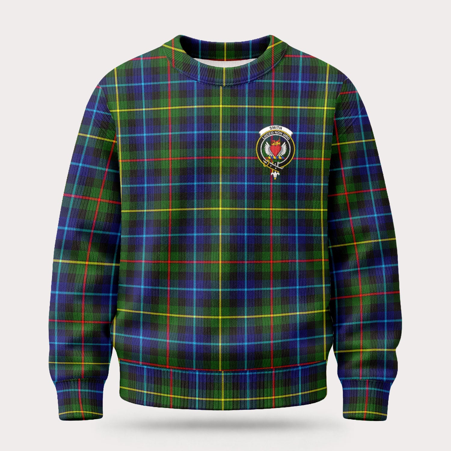 Smith Modern Tartan Crest Sweater