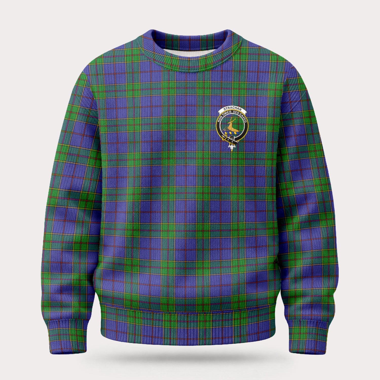 Strachan Tartan Crest Sweater