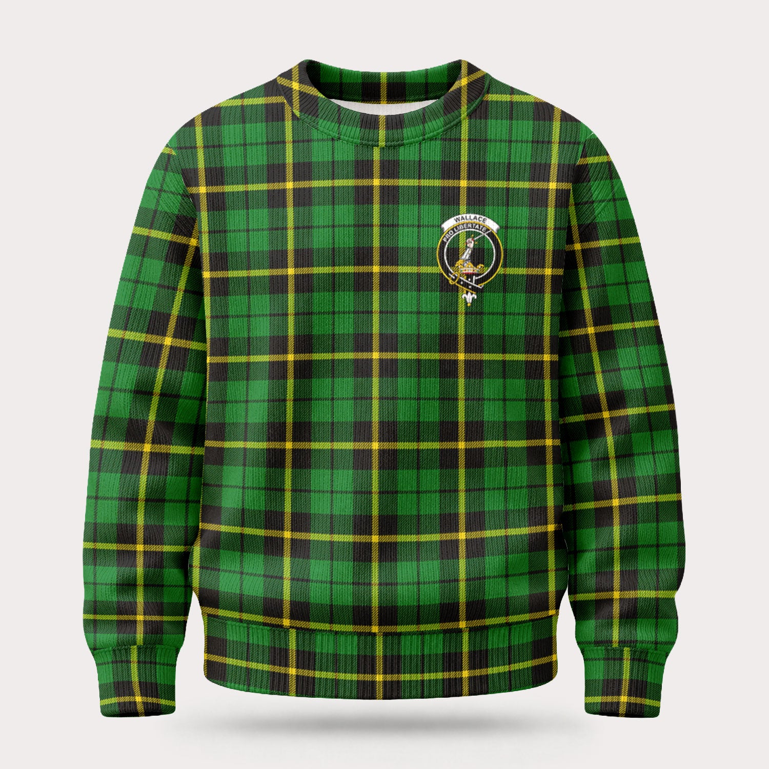 Wallace Hunting Modern Tartan Crest Sweater