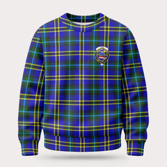 Weir Modern Tartan Crest Sweater