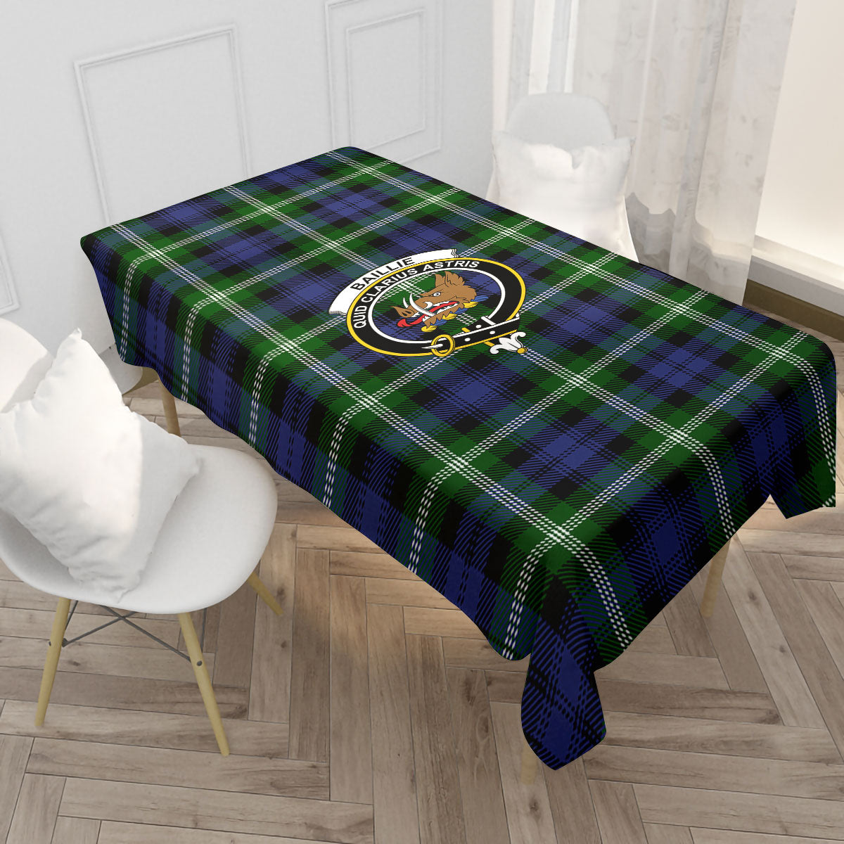 Baillie Modern Tartan Crest Tablecloth