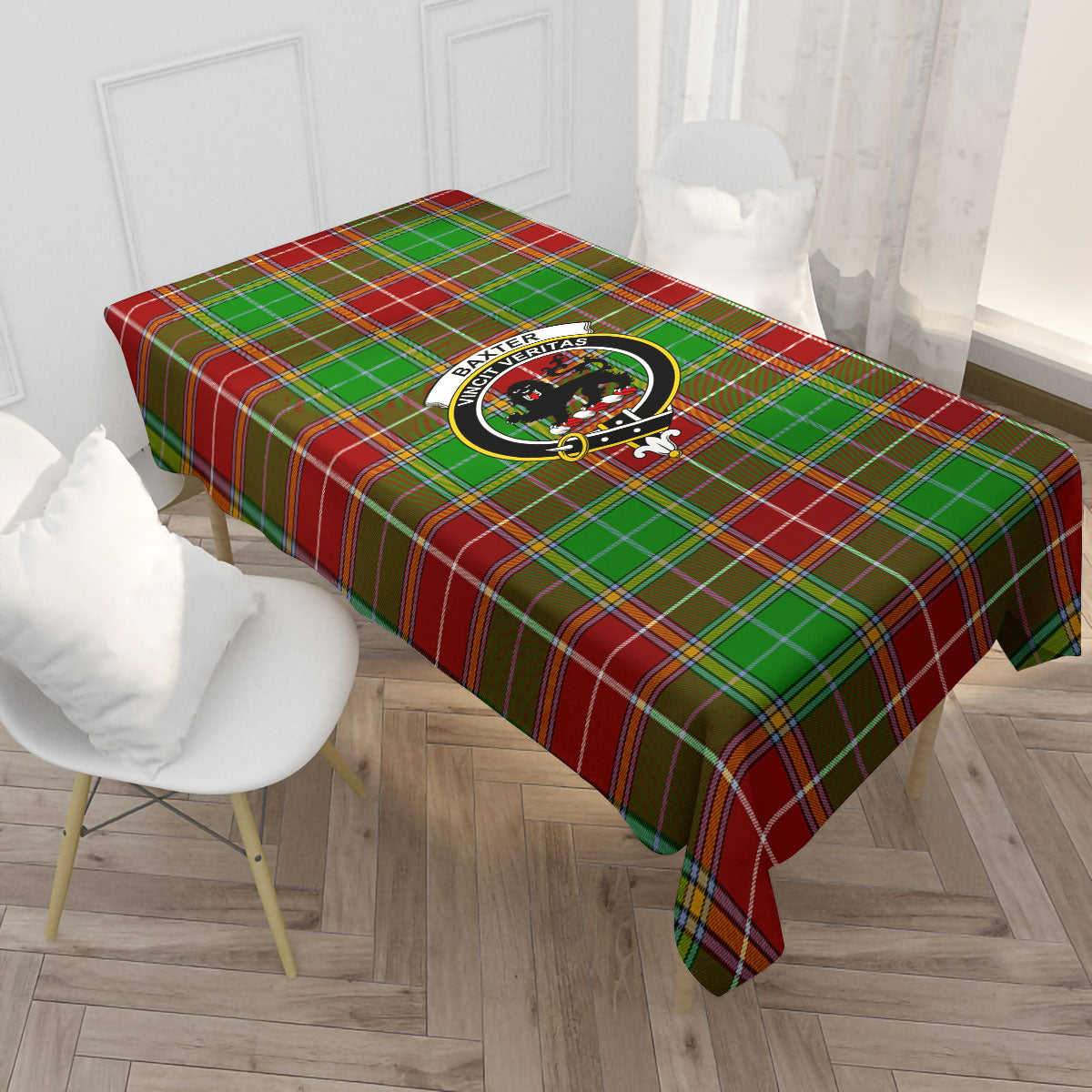 Baxter Modern Tartan Crest Tablecloth
