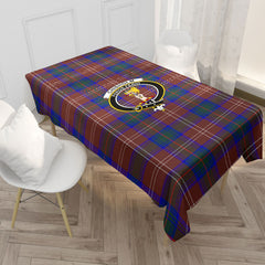 Chisholm Hunting Modern Tartan Crest Tablecloth