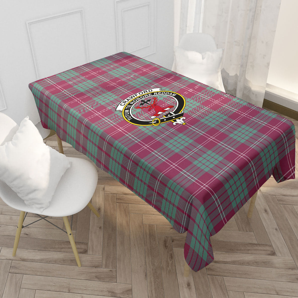 Crawford Ancient Tartan Crest Tablecloth