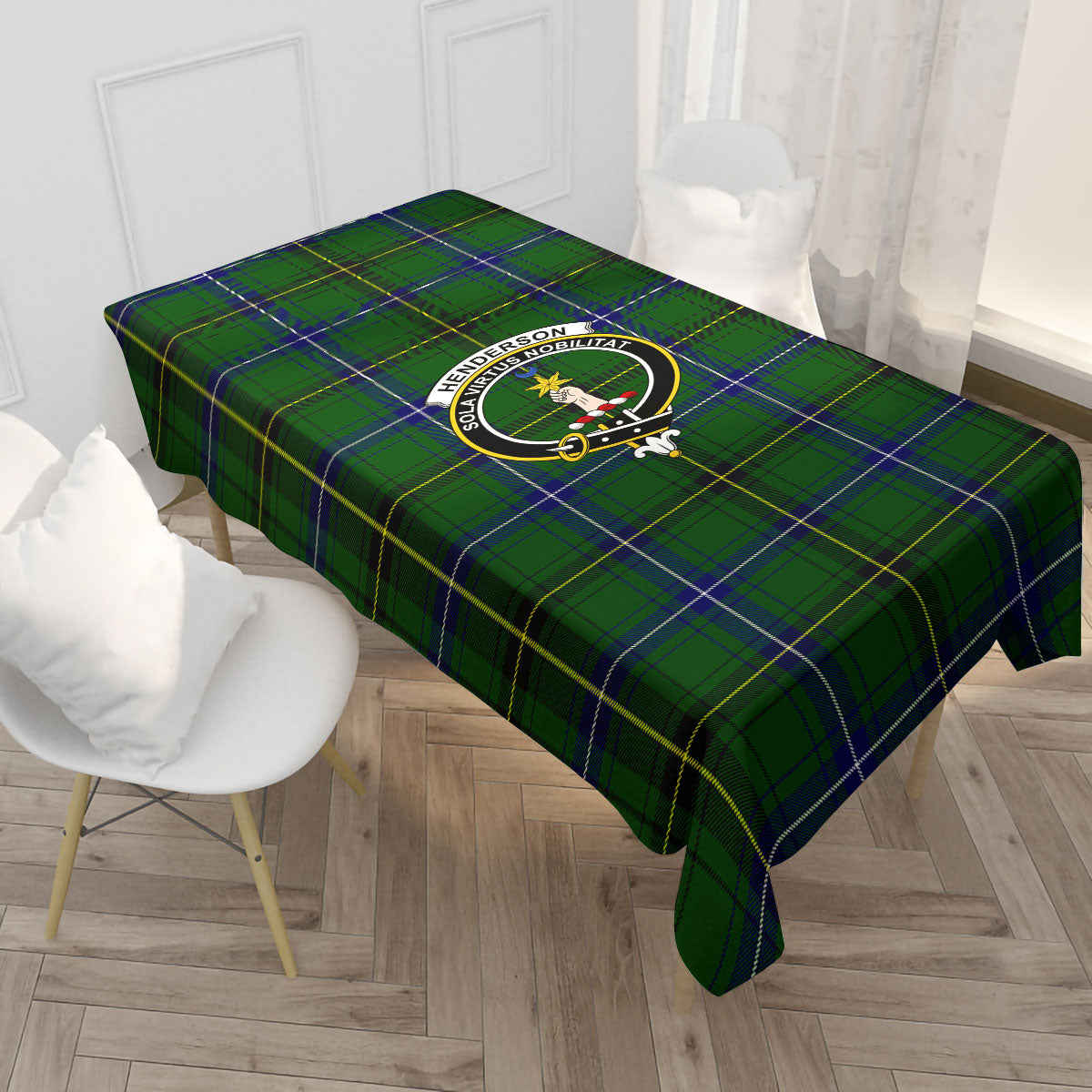 Henderson Modern Tartan Crest Tablecloth