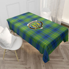 Johnstone Ancient Tartan Crest Tablecloth