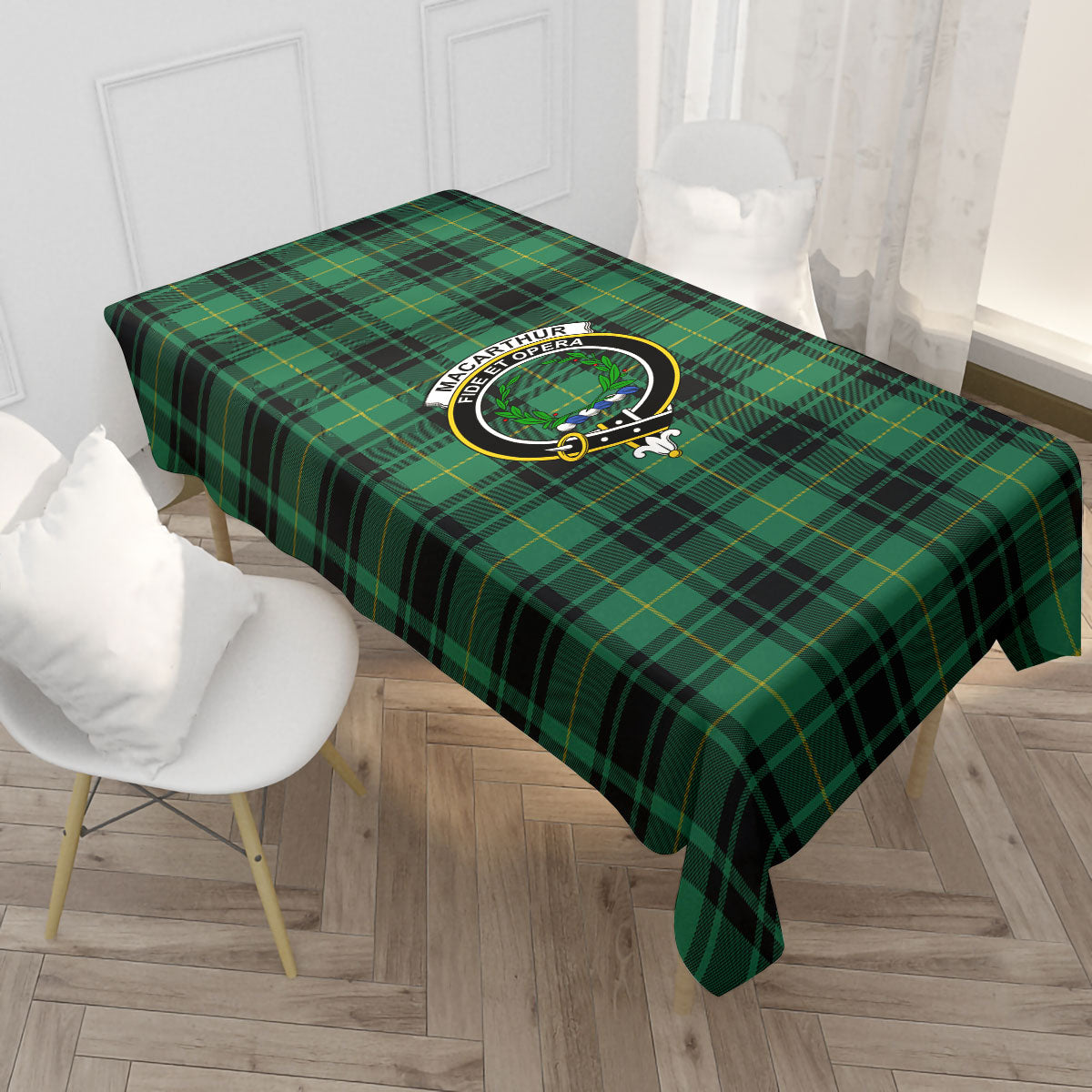 MacArthur Ancient Tartan Crest Tablecloth