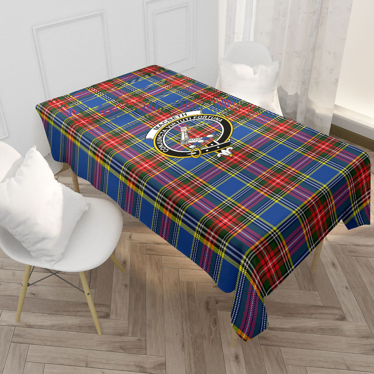 MacBeth Modern Tartan Crest Tablecloth