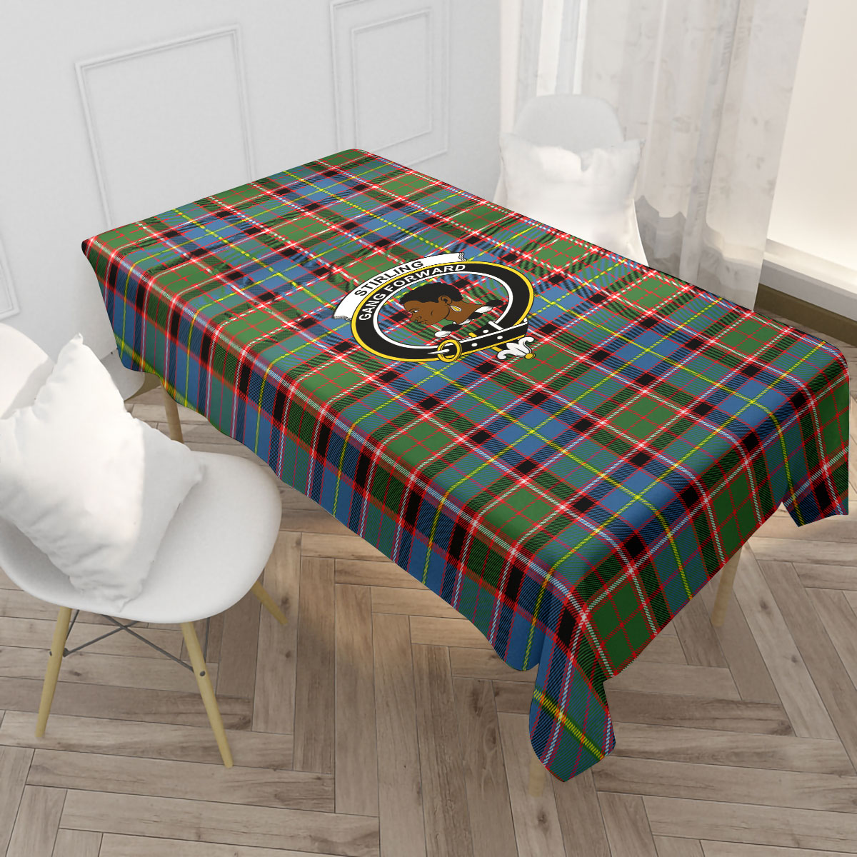Stirling (of Keir) Tartan Crest Tablecloth
