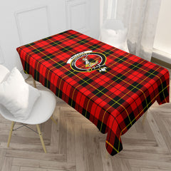 Wallace Hunting Red Tartan Crest Tablecloth
