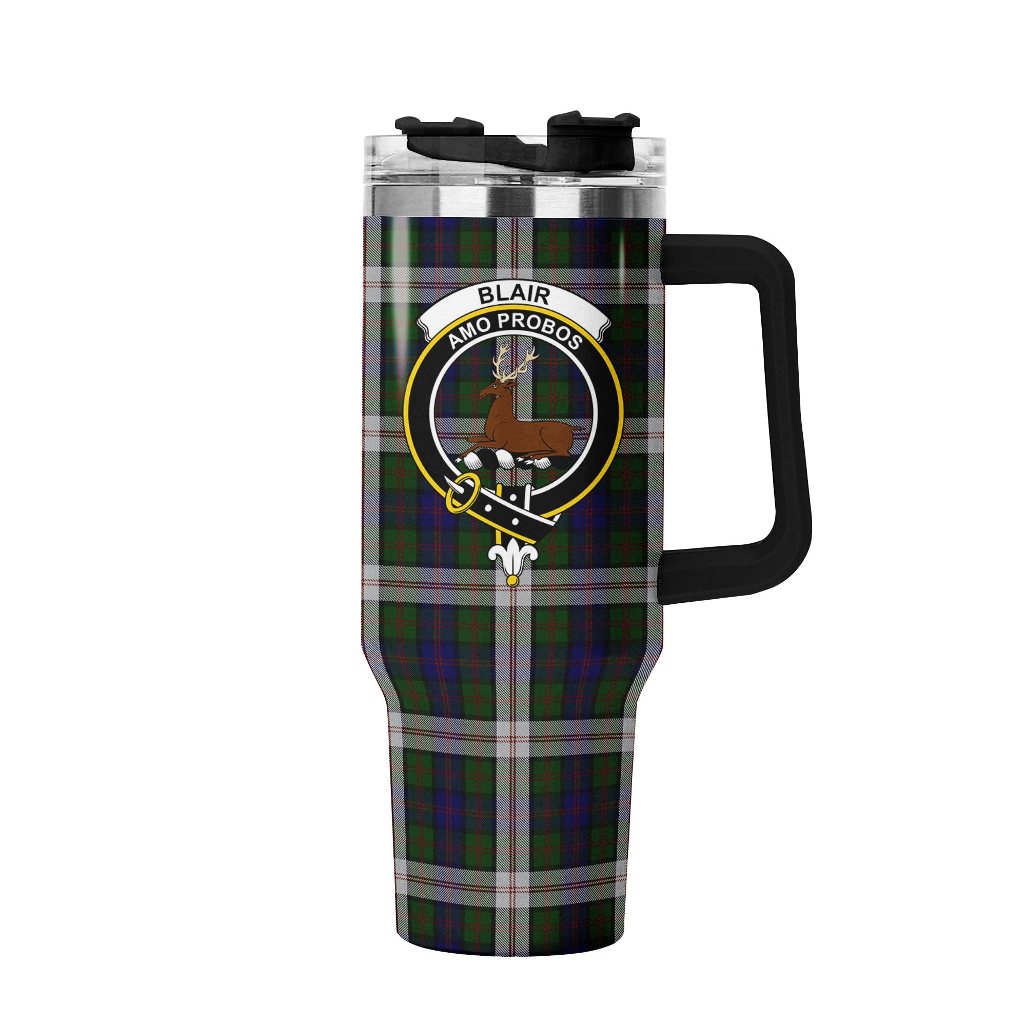 Blair Dress Tartan Crest 40 oz Insulated Tumbler with Handle