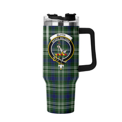 Blyth Tartan Crest 40 oz Insulated Tumbler with Handle