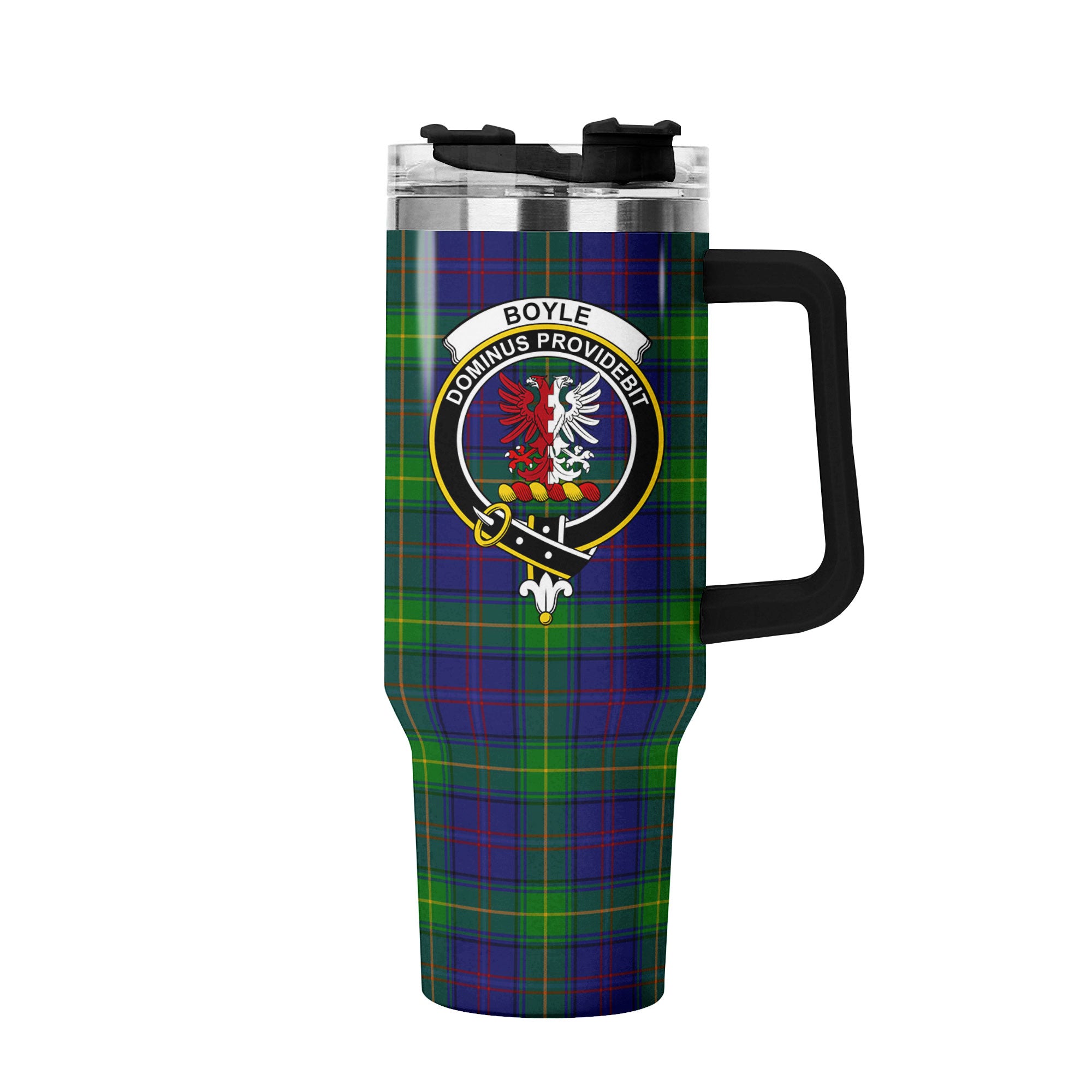 Boyle Tartan Crest 40 oz Insulated Tumbler with Handle