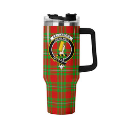 Callander Tartan Crest 40 oz Insulated Tumbler with Handle