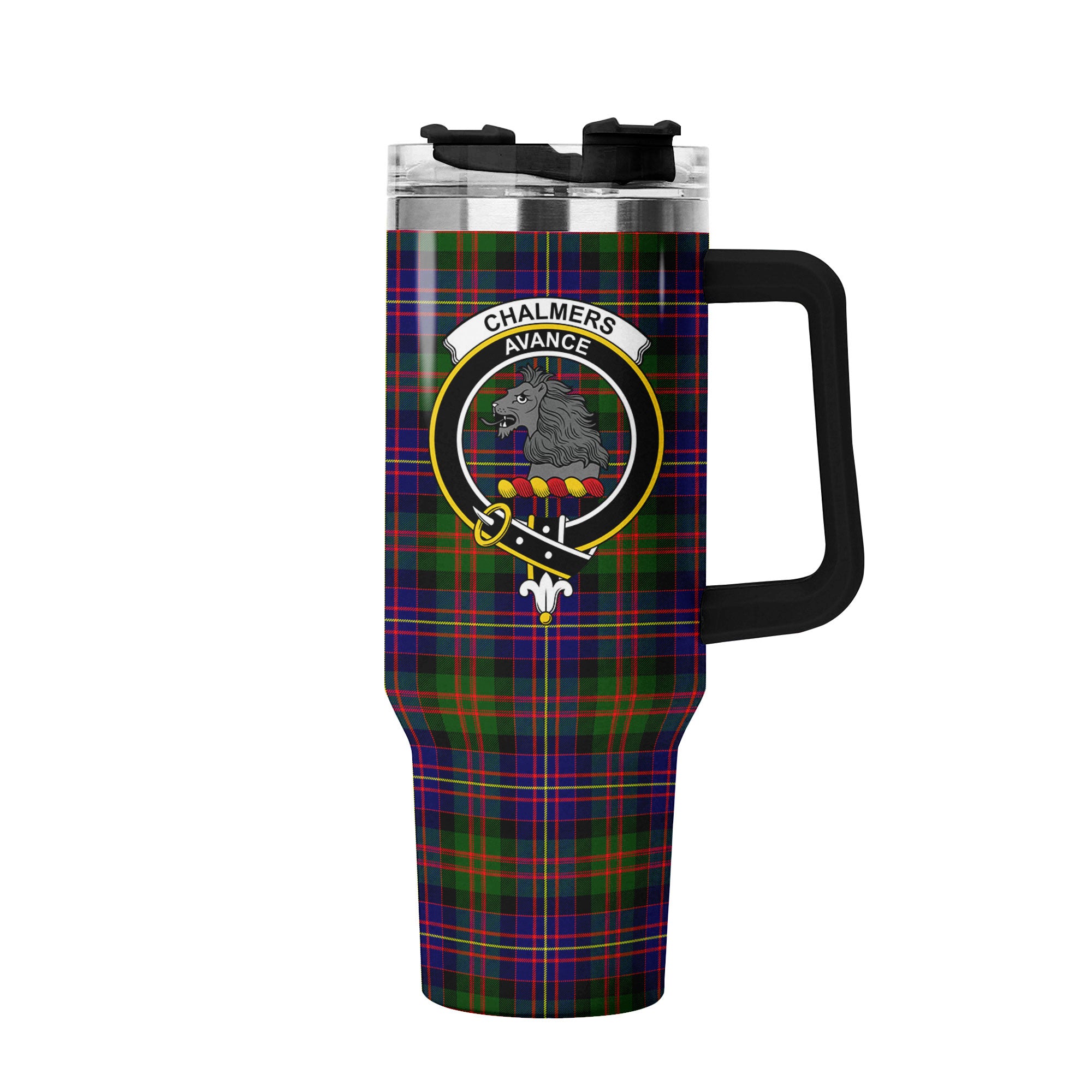 Chalmers Tartan Crest 40 oz Insulated Tumbler with Handle
